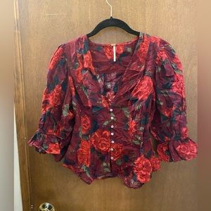 Free people Floral Top Size S/P